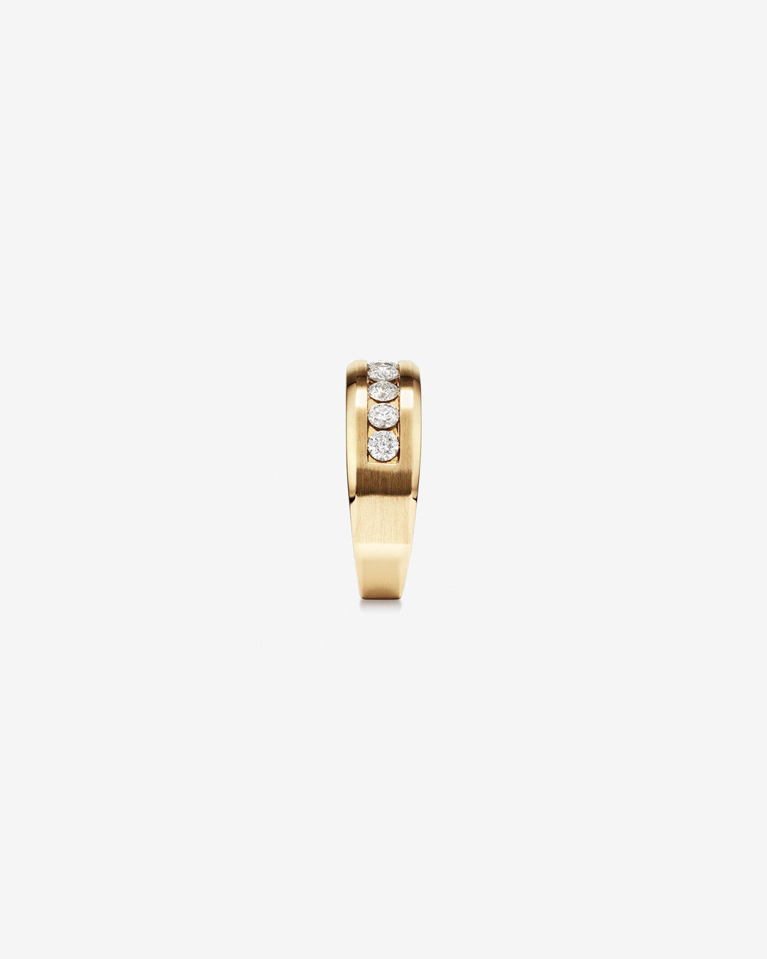 1.0  TCW Round Moissanite Half Eternity Men's Wedding Band in Solid Gold 3