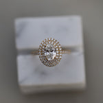 Oval Double Halo Lab Grown Diamond Engagement Ring