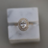 Oval Double Halo Lab Grown Diamond Engagement Ring