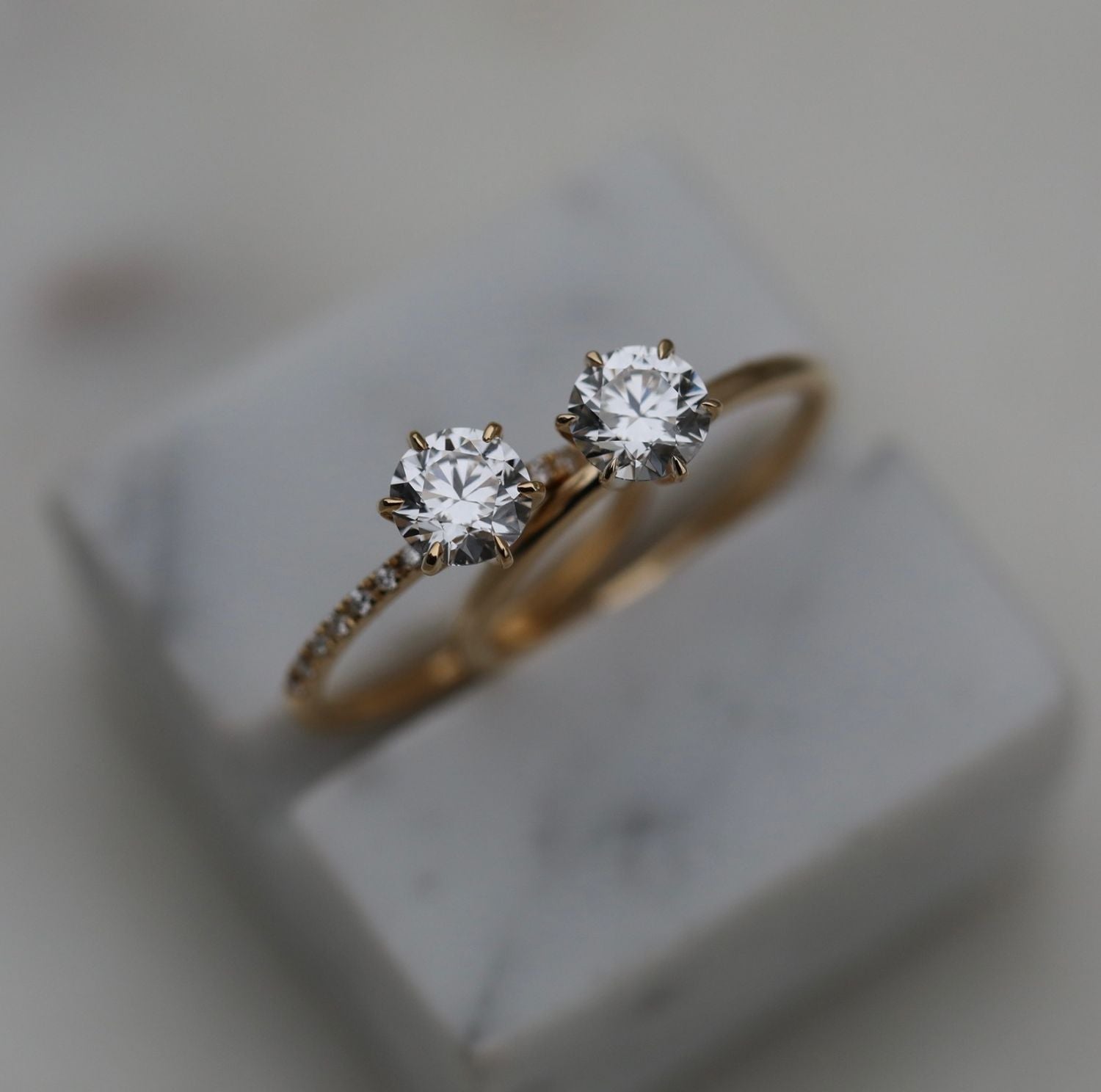 Round Solitaire Lab Grown Diamond Engagement Ring