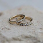 0.55 CT Round Half Eternity Lab Grown Diamond Wedding Band