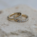 0.55 CT Round Half Eternity Lab Grown Diamond Wedding Band