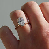 3 CT Oval Shaped Solitaire Lab Grown Diamond Engagement Ring