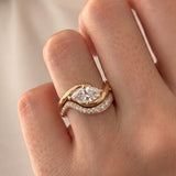 1.5 CT Marquise Lab Grown Diamond Bridal Set