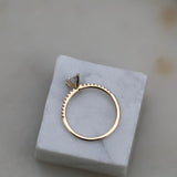 Emerald Cut Pave Lab Grown Diamond Engagement Ring