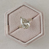 Pear Cut Pave Lab Grown Diamond Engagement Ring