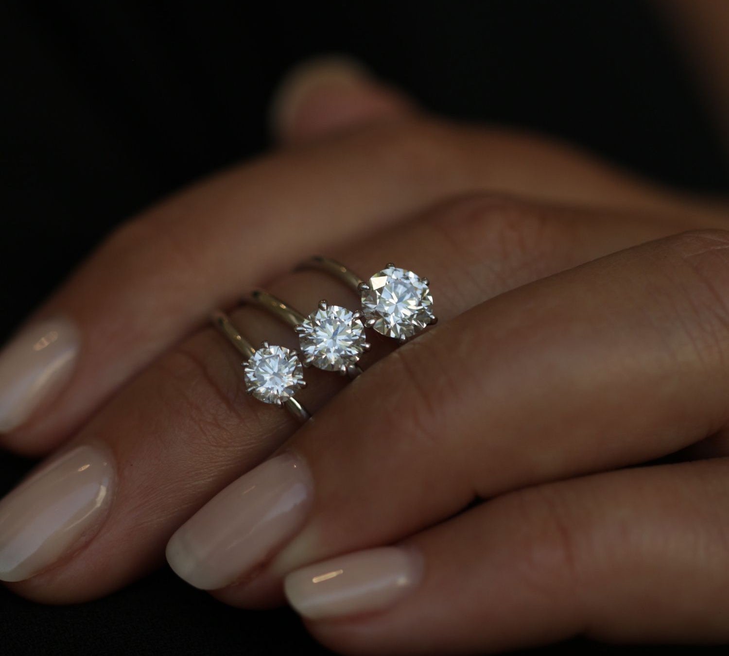 Round Solitaire Lab Grown Diamond Engagement Ring