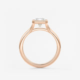 Radiant Bezel Lab Grown Diamond Engagement Ring