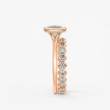 Cushion Bezel Lab Grown Diamond Engagement Ring