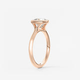Cushion Bezel Lab Grown Diamond Engagement Ring