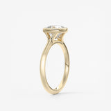Cushion Bezel Lab Grown Diamond Engagement Ring