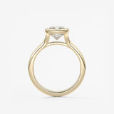 Cushion Bezel Lab Grown Diamond Engagement Ring