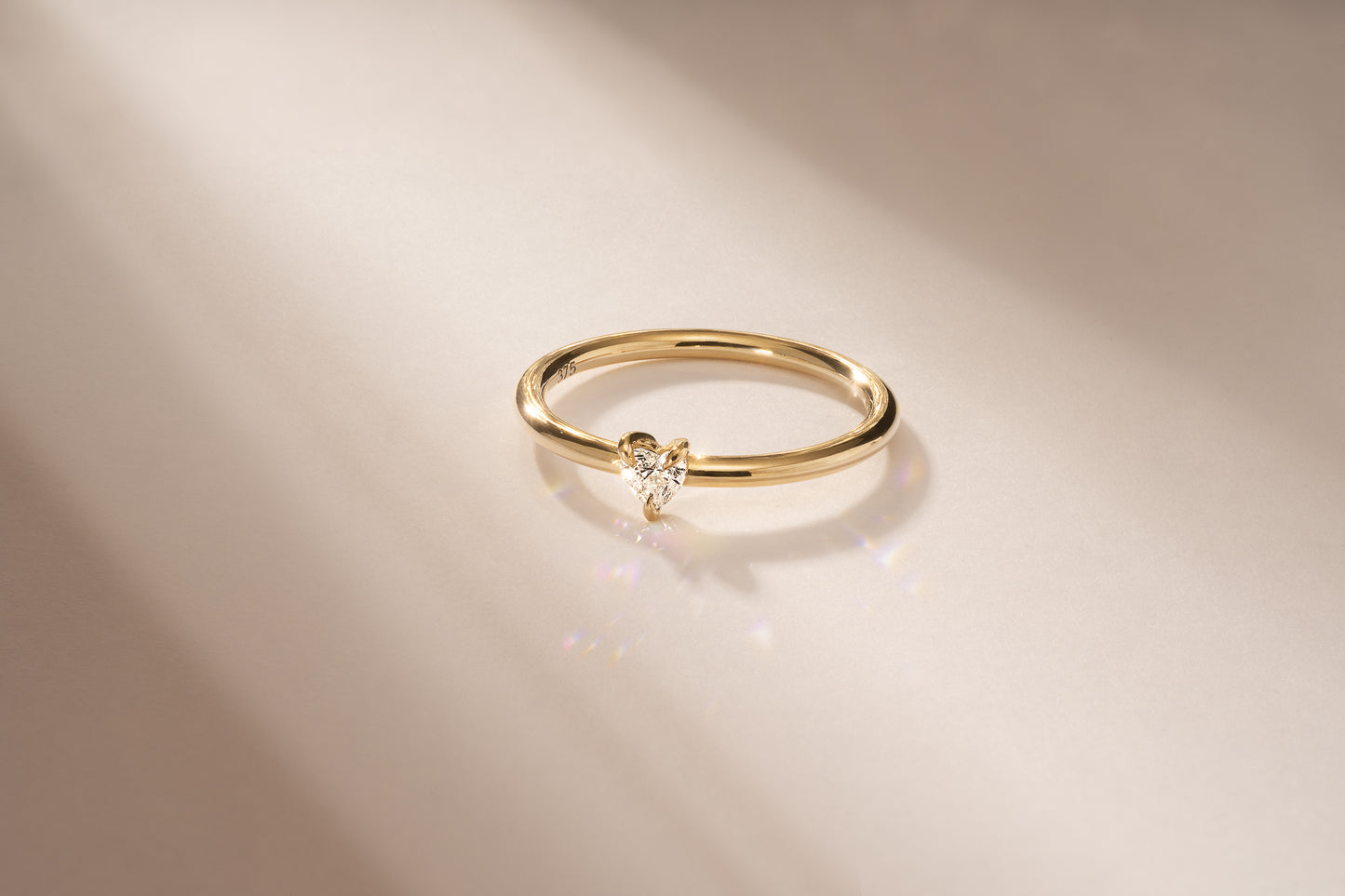 Stunning 0.15 CT Heart Moissanite Engagement Ring with Solitaire Design