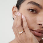 Stunning 0.4 TCW Oval Moissanite Stones Half Eternity Wedding Band