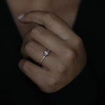 Round Cut Pave Lab Grown Diamond Engagement Ring