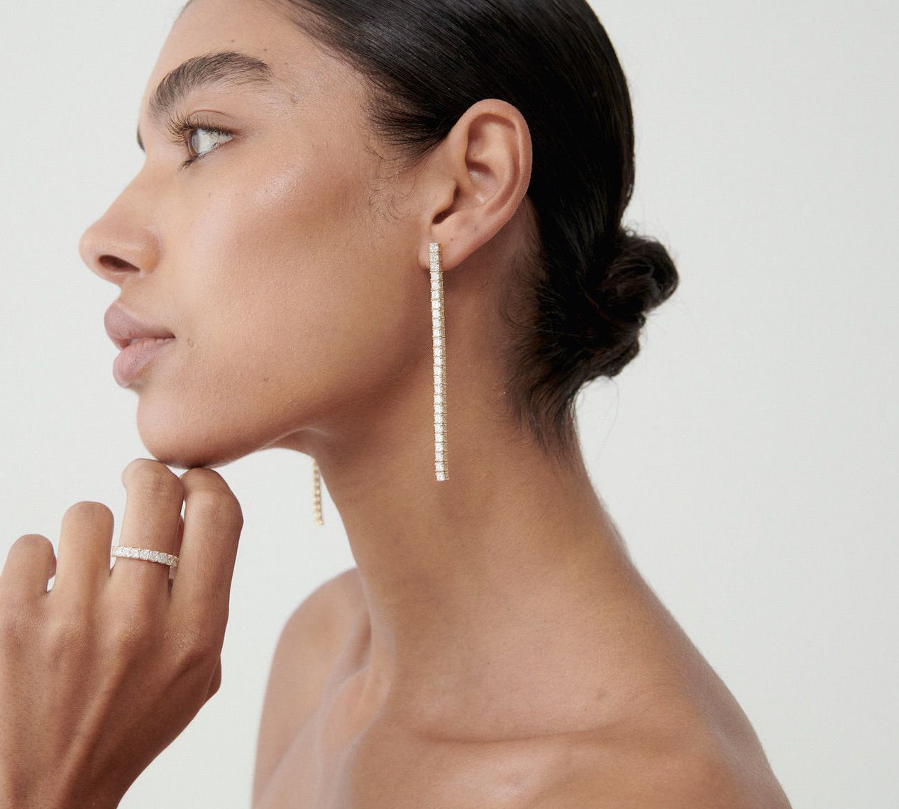 9.0 TCW Round Cut Lab Grown Tennis Drop Earrings