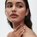 Stunning 1.65 TCW Oval Moissanite Stones Bezel Wedding Bands