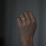 0.50 CT Round Three Stones Lab Grown Diamond Engagement Ring