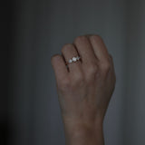 0.50 CT Round Three Stones Lab Grown Diamond Engagement Ring