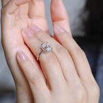 Stunning 1.0 - 2.0 CT Emerald Moissanite Engagement Ring With Cathedral Design 6