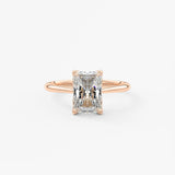 Radiant Solitaire Cathedral Lab Grown Diamond Engagement Ring