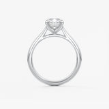 Radiant Solitaire Cathedral Lab Grown Diamond Engagement Ring