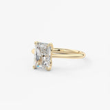 Radiant Solitaire Cathedral Lab Grown Diamond Engagement Ring