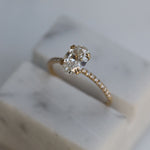 Oval Cut Pave Lab Grown Diamond Engagement Ring