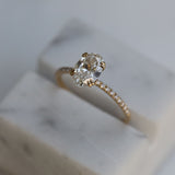 Oval Cut Pave Lab Grown Diamond Engagement Ring