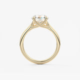Round Split Shank Lab Grown Diamond Engagement Ring