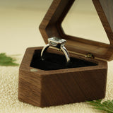 Stunning 1.0 - 2.0 CT Emerald Moissanite Engagement Ring with Bezel Design 8