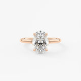 Oval Split Shank Lab Grown Diamond Engagement Ring