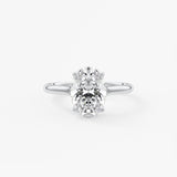 Oval Split Shank Lab Grown Diamond Engagement Ring