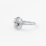 Oval Split Shank Lab Grown Diamond Engagement Ring