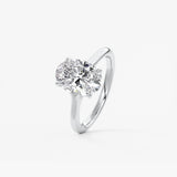 Oval Split Shank Lab Grown Diamond Engagement Ring