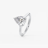 Pear Split Shank Lab Grown Diamond Engagement Ring
