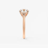 Round Hidden Halo Lab Grown Diamond Engagement Ring