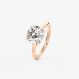 Round Hidden Halo Lab Grown Diamond Engagement Ring