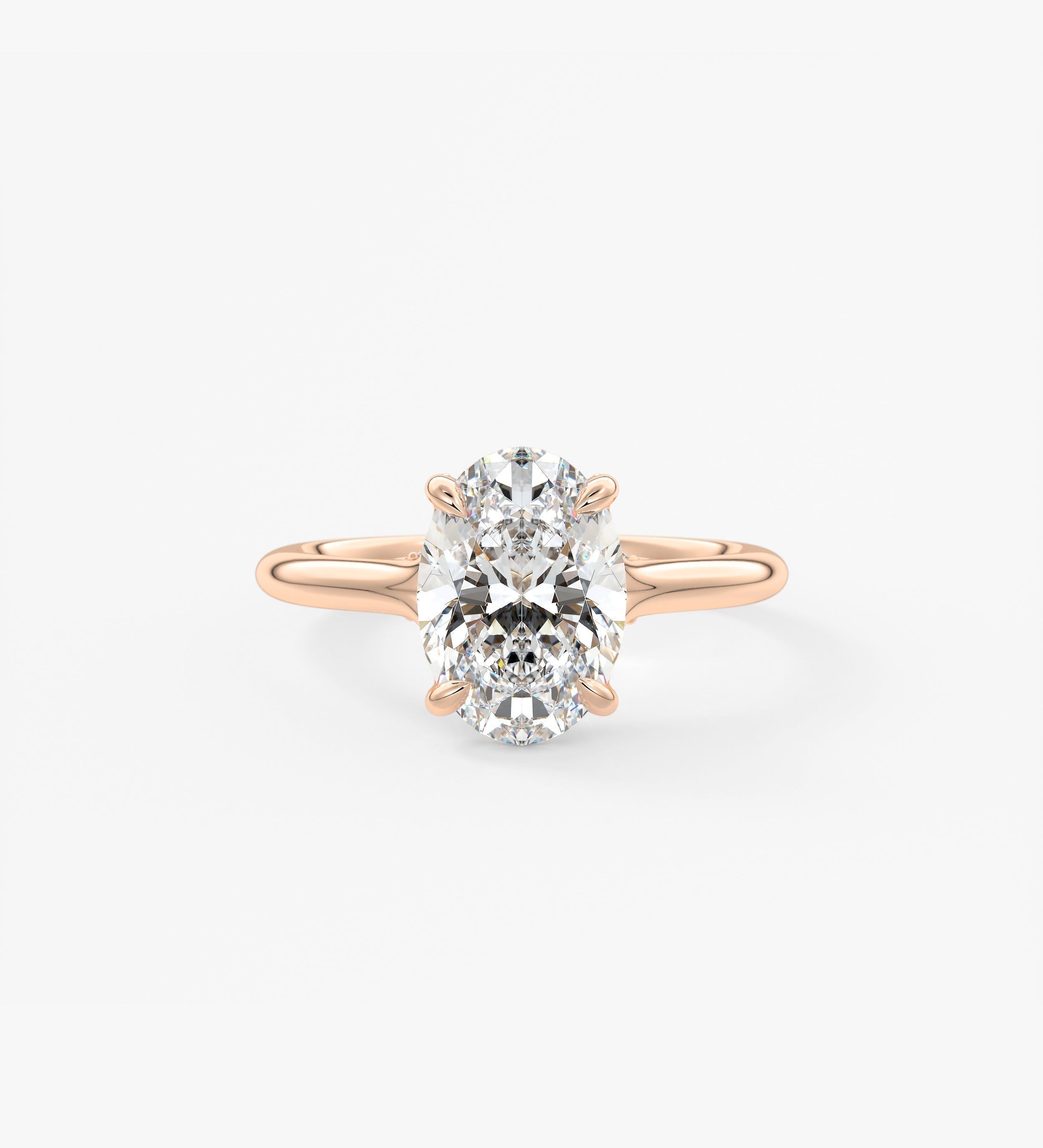 Oval Hidden Halo Lab Grown Diamond Engagement Ring
