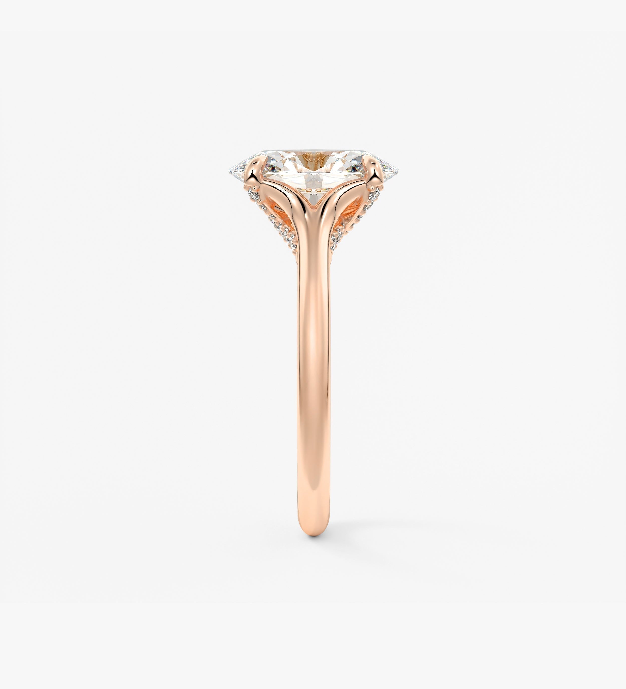 Oval Hidden Halo Lab Grown Diamond Engagement Ring