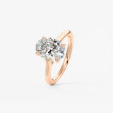 Oval Hidden Halo Lab Grown Diamond Engagement Ring