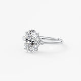 Oval Hidden Halo Lab Grown Diamond Engagement Ring