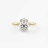 Oval Hidden Halo Lab Grown Diamond Engagement Ring