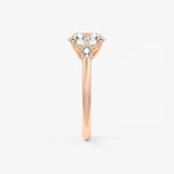 Round Three Stone Lab Grown Diamond Engagement Ring