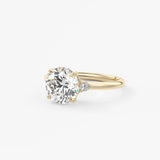 Round Three Stone Lab Grown Diamond Engagement Ring