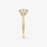Round Three Stone Lab Grown Diamond Engagement Ring