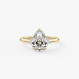 Pear Three Stone Lab Grown Diamond Engagement Ring
