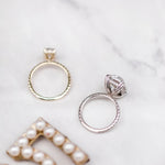 1.85 CT Oval Solitaire Hidden Halo & Pave Moissanite Engagement Ring 3