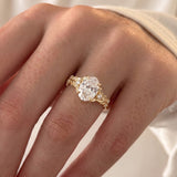 2 CT Nature Inspired Oval Lab Grown Diamond Engagement Ring