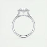 2 CT Round Halo Split Shank CVD F/VS1 Diamond Engagement Ring 6